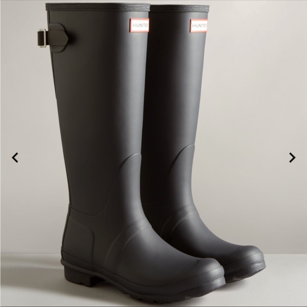 Like New HUNTER ORIGINAL TALL WOMEN'S BOOTS Matte Black - 8